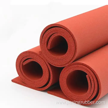 Closed Cell red color Silicone Rubber foam sheet